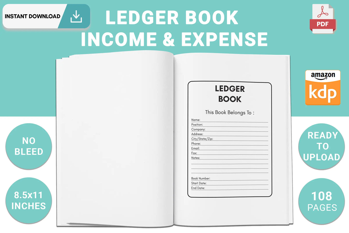 Ledger Book:Income & Expense Logbook