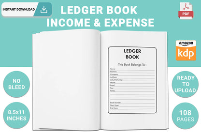 Ledger Book:Income & Expense Logbook