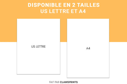 Ma Semaine - Liste de Tâches Hebdomadaires / Liste à Faire en Français , Taille A4 & Lettre US, Téléchargement Instantané PDF - S1